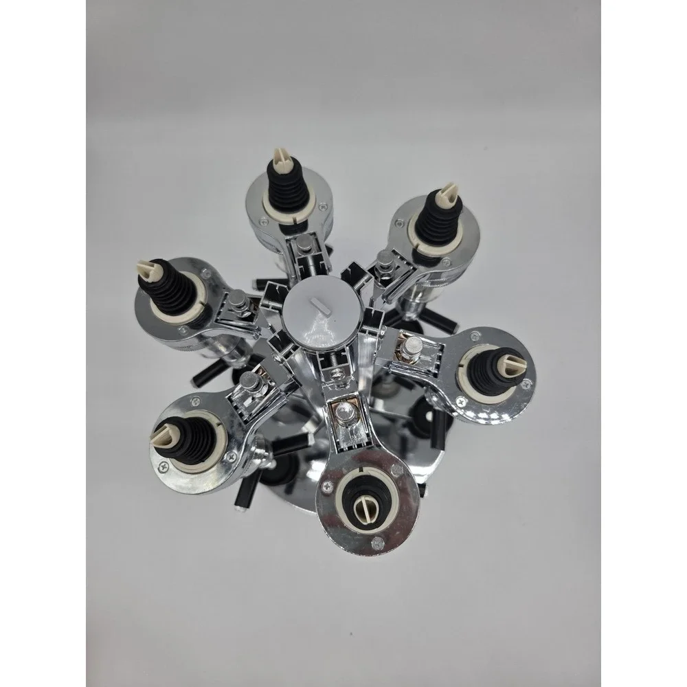 6 Bottle Alcohol Liquor Dispenser‎ Stand Rotating Drink Beer Wine Bar Butler